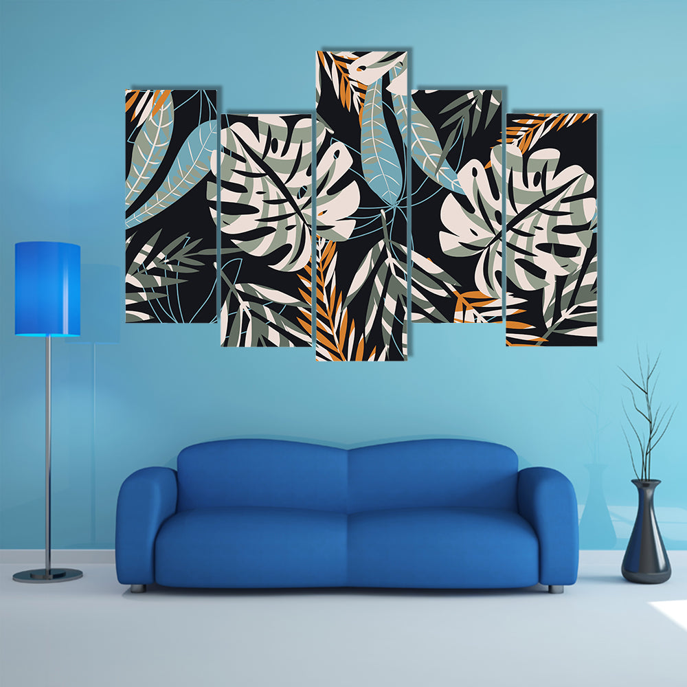 Tropical Jungle Pattern Canvas Wall Art