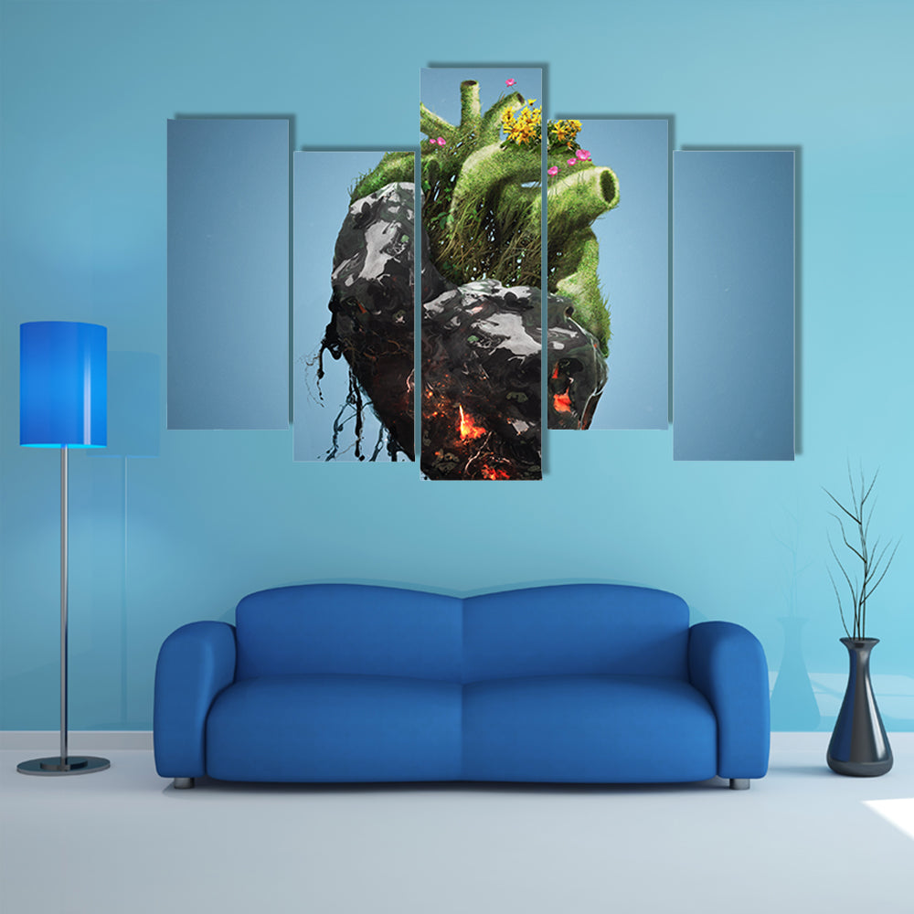 Human Heart Canvas Wall Art