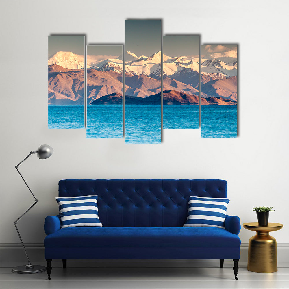 Scenic Karakul Lake In Pamir In Tajikistan Canvas Wall Art