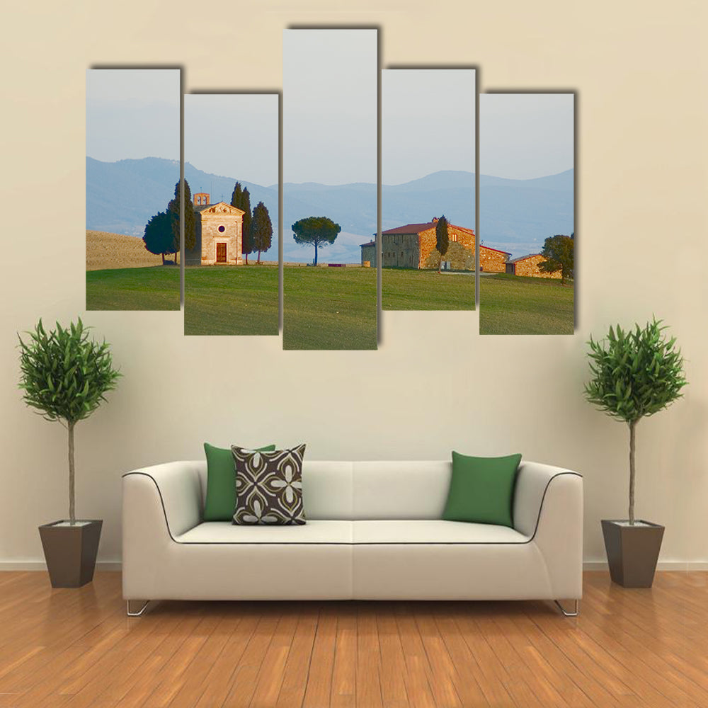 Tuscan Landscape with Cypress Trees Canvas Wall Art