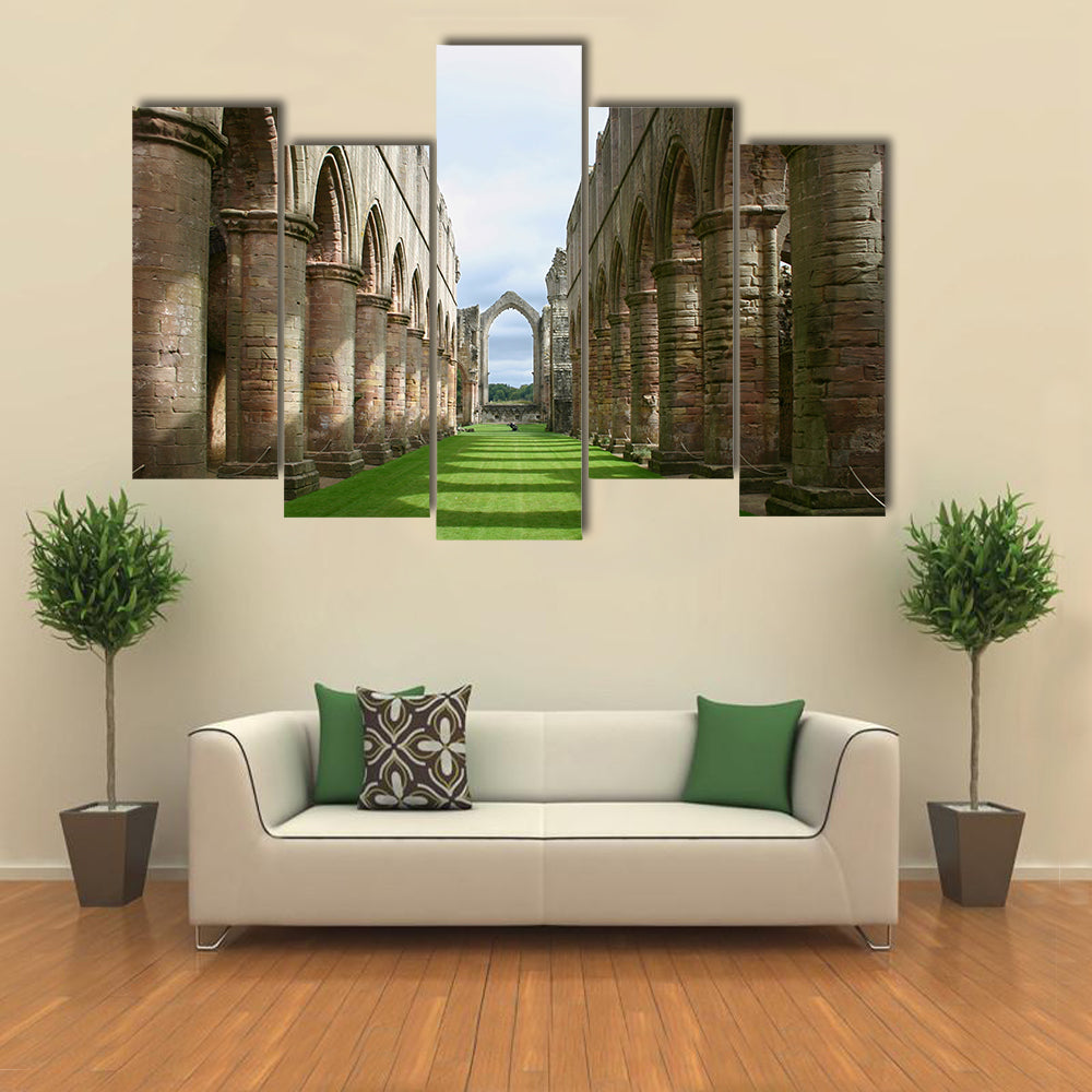 Ruins of Fountains Abbey Canvas Wall Art
