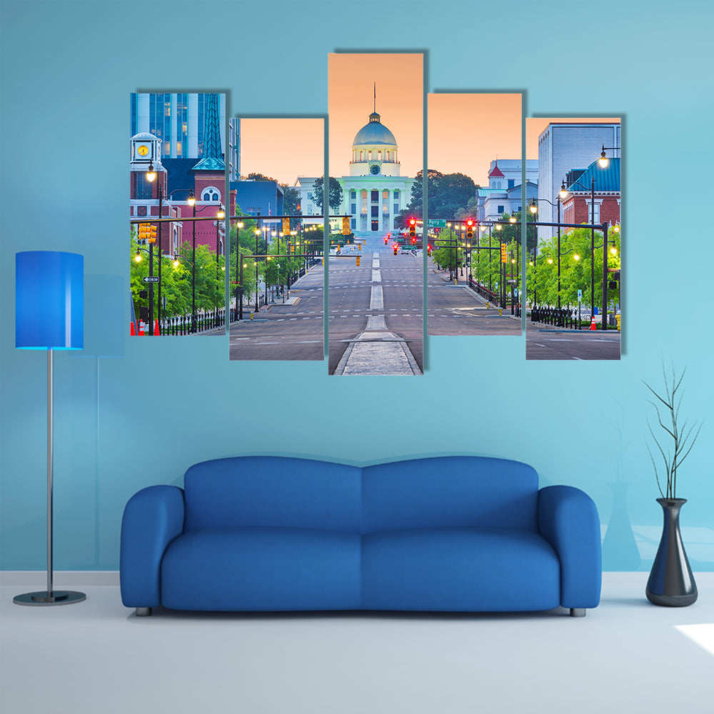 Montgomery State Capitol at Dawn Canvas Wall Art