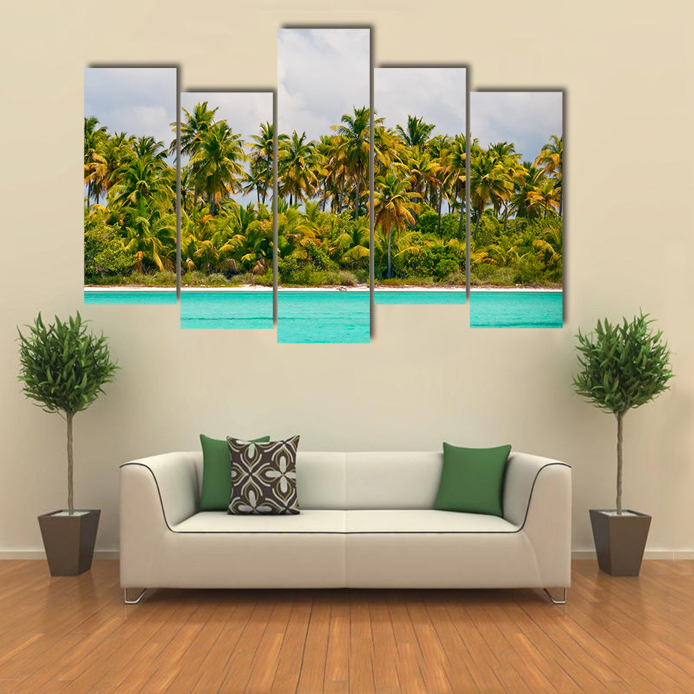 Tropical Palm Trees Island Canvas Wall Art