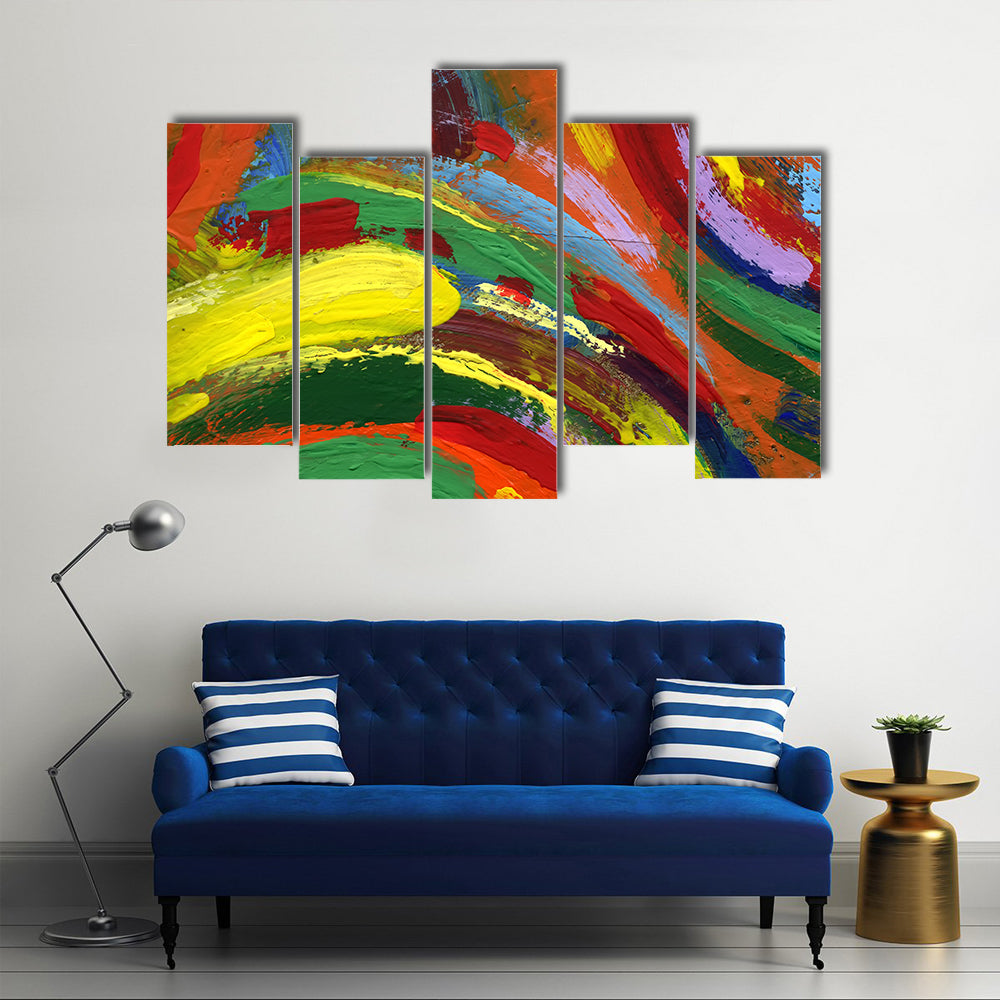 Colorful Acrylic Impasto Abstract Canvas Wall Art
