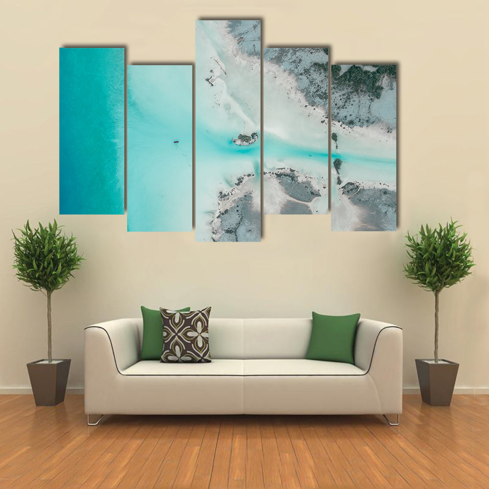 Lagoon Of Seven Colors Lake Bacalar In Mexico Canvas Wall Art