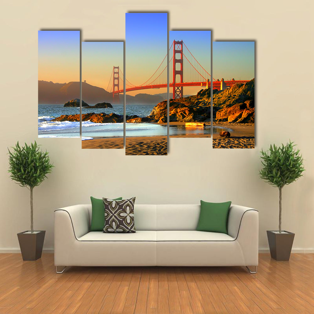 Baker Beach and Golden Gate Bridge Canvas Wall Art