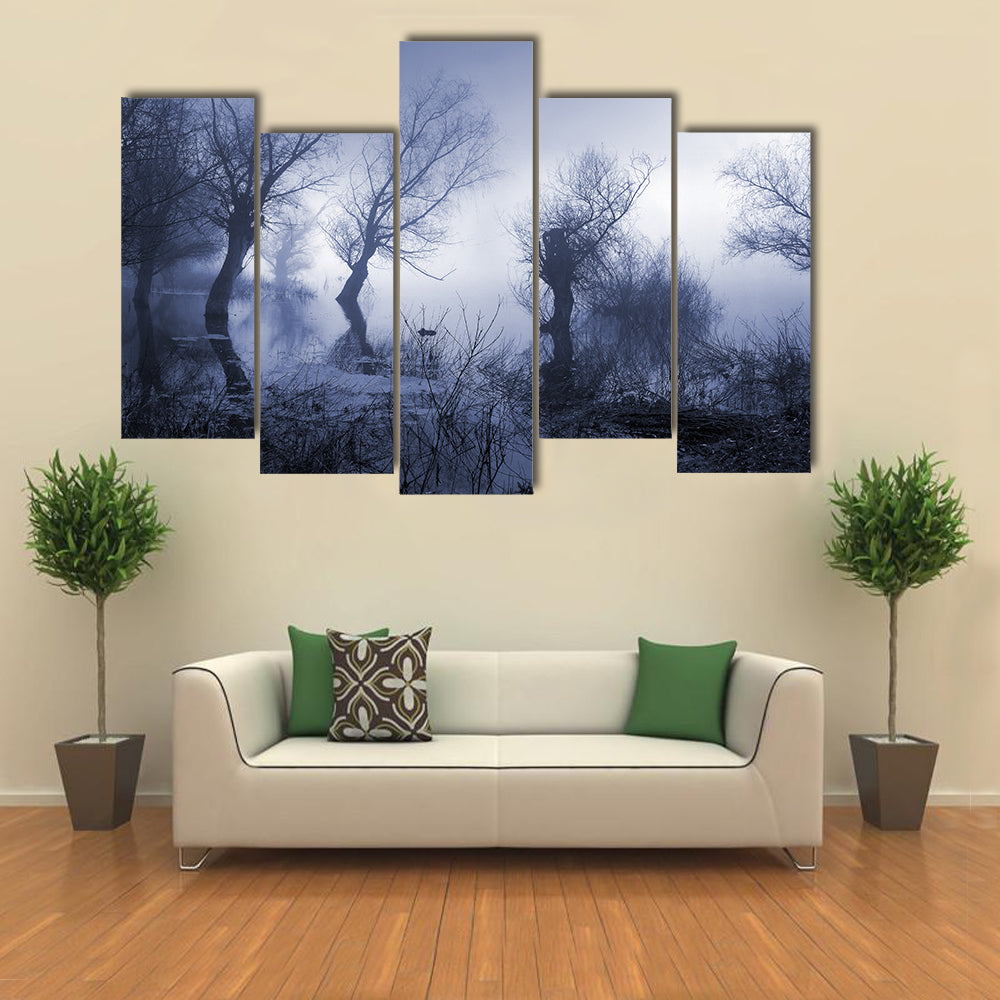 Spooky Dark Forest Canvas Wall Art