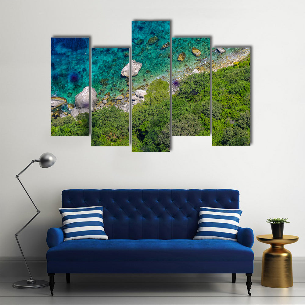 Coast Of Capri Island Canvas Wall Art