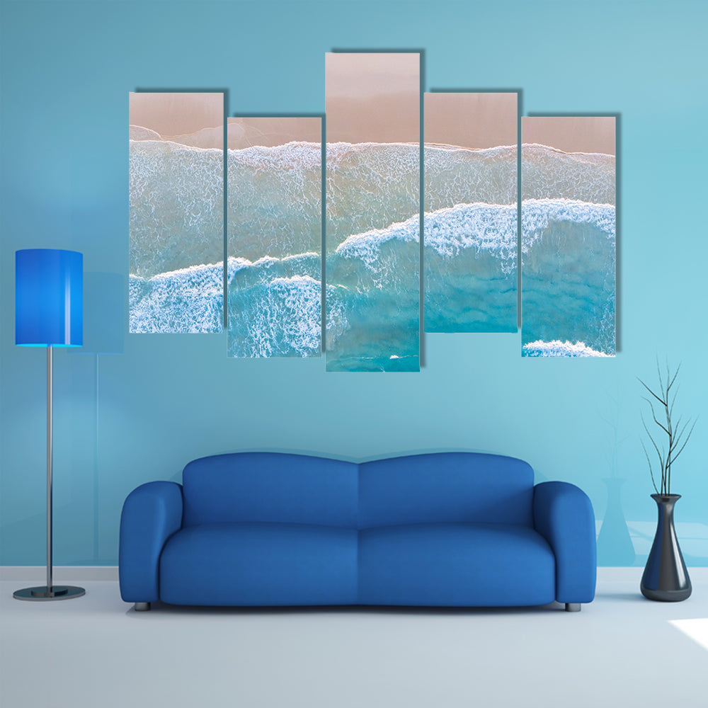Ocean Beach From Top Canvas Wall Art