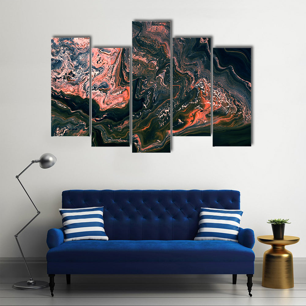 Dark Marble Abstract Canvas Wall Art