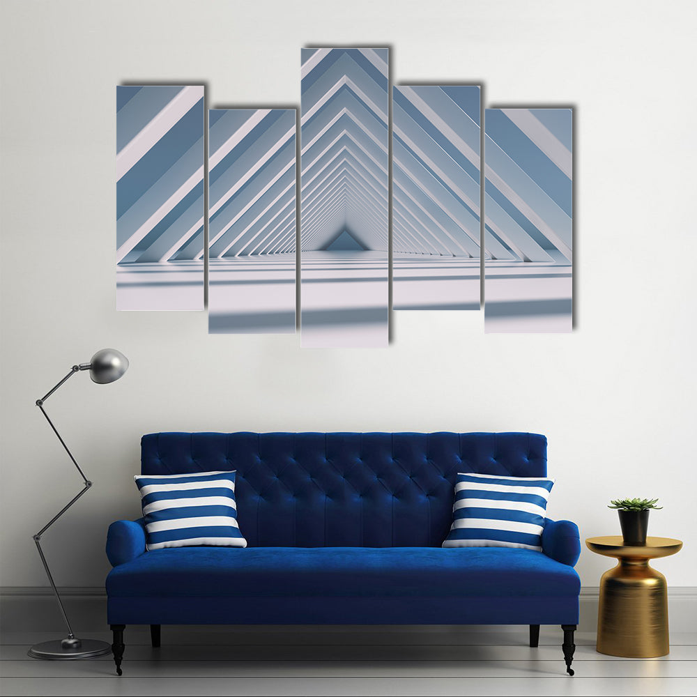 Triangular Tunnel Abstract Canvas Wall Art