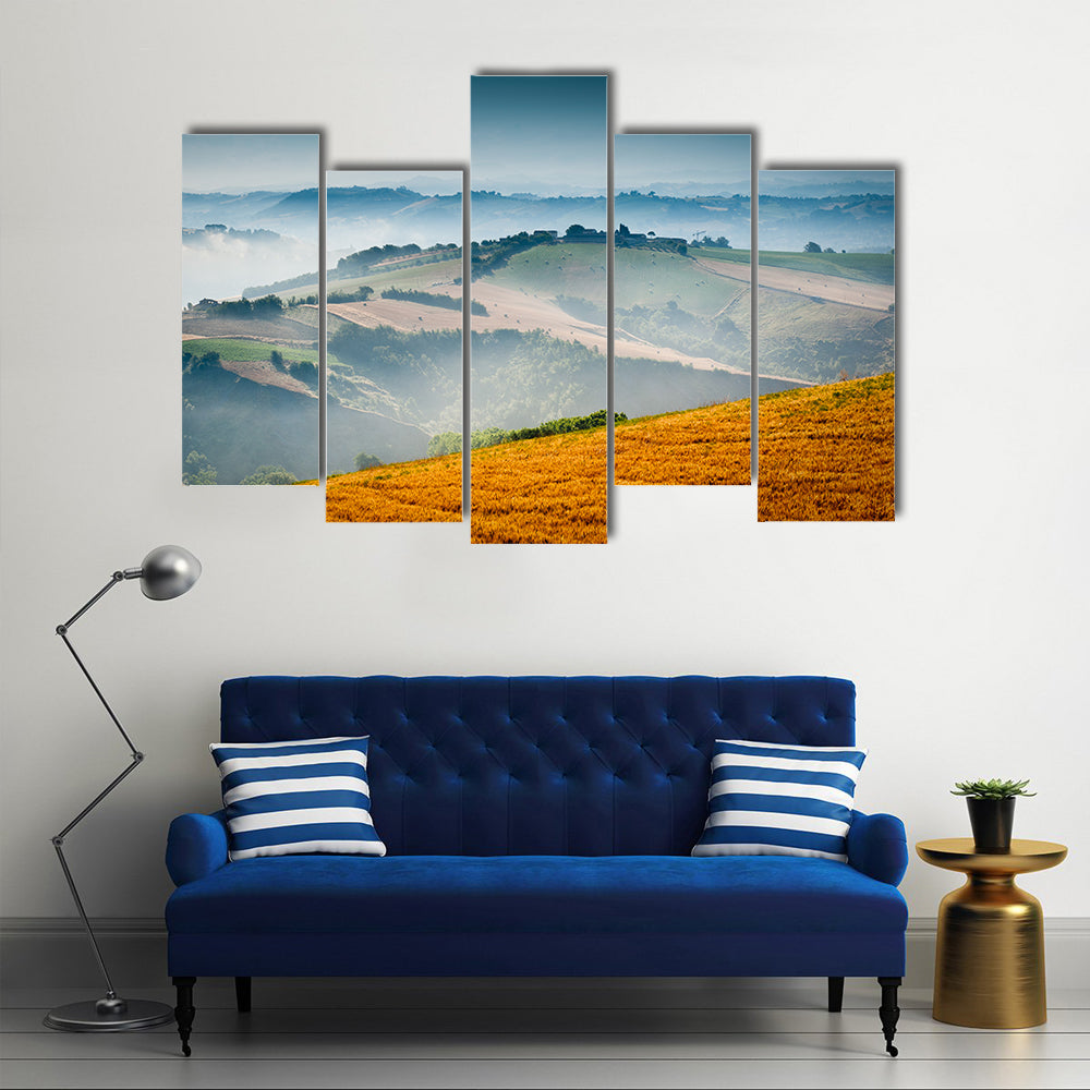 Lovely Italian Countryside In Morning Light Canvas Wall Art