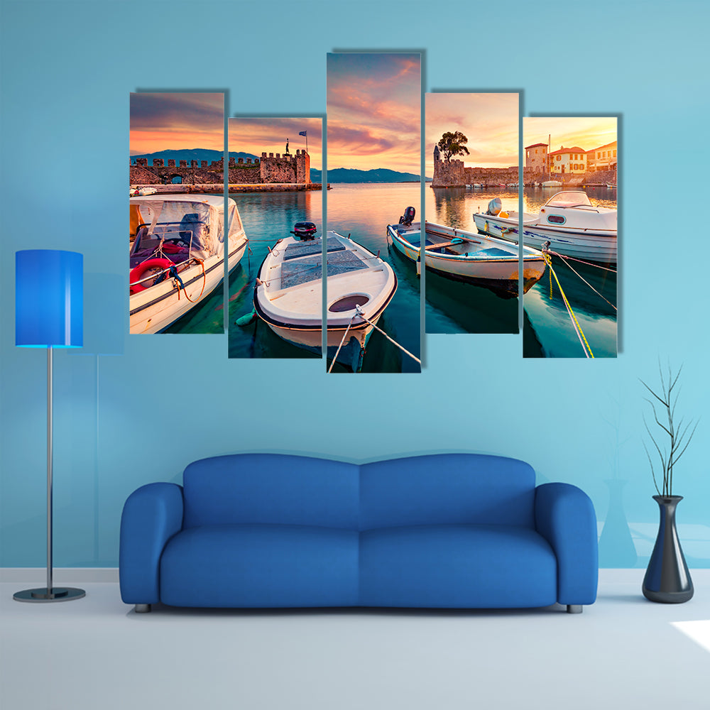 Gulf Of Corinth In Greece Canvas Wall Art