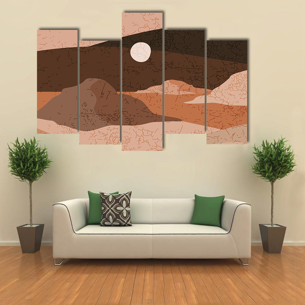 Minimal Desert Landscape Canvas Wall Art
