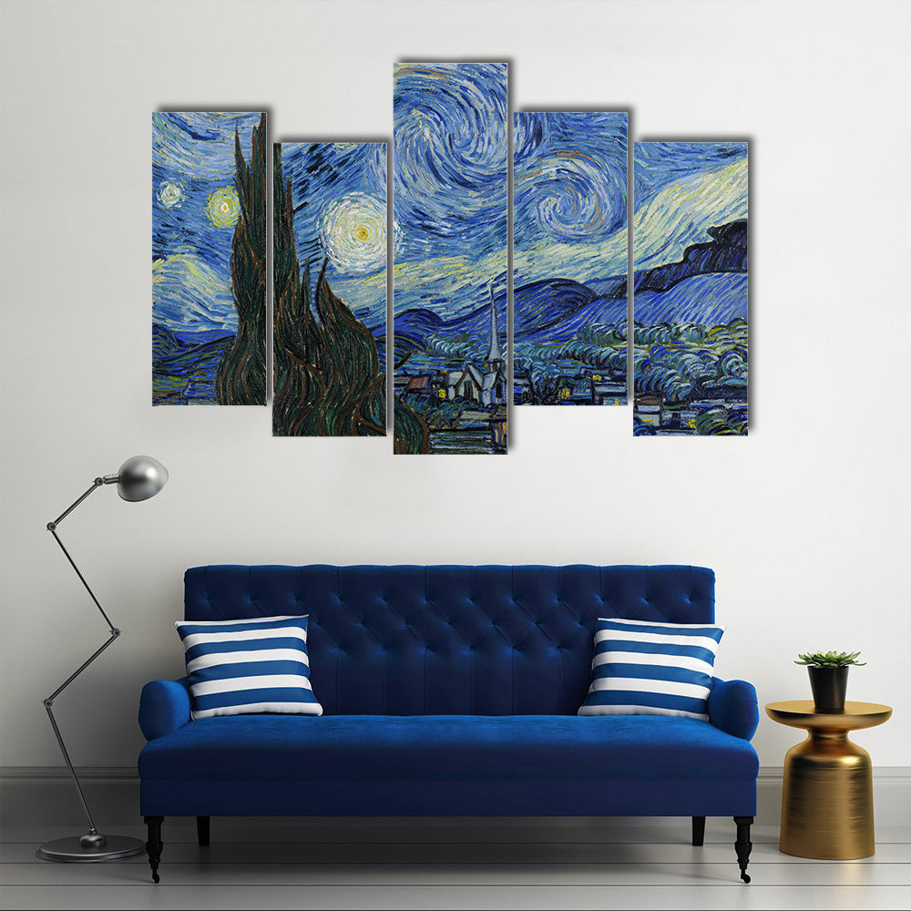 Vincent Van Gogh Starry Night 1889 Canvas Wall Art