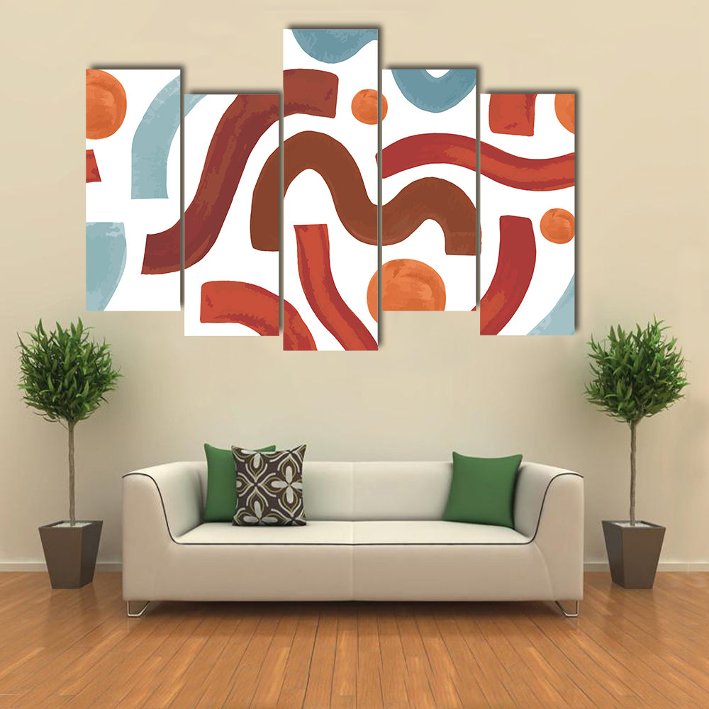 Minimal Circle Waves Canvas Wall Art