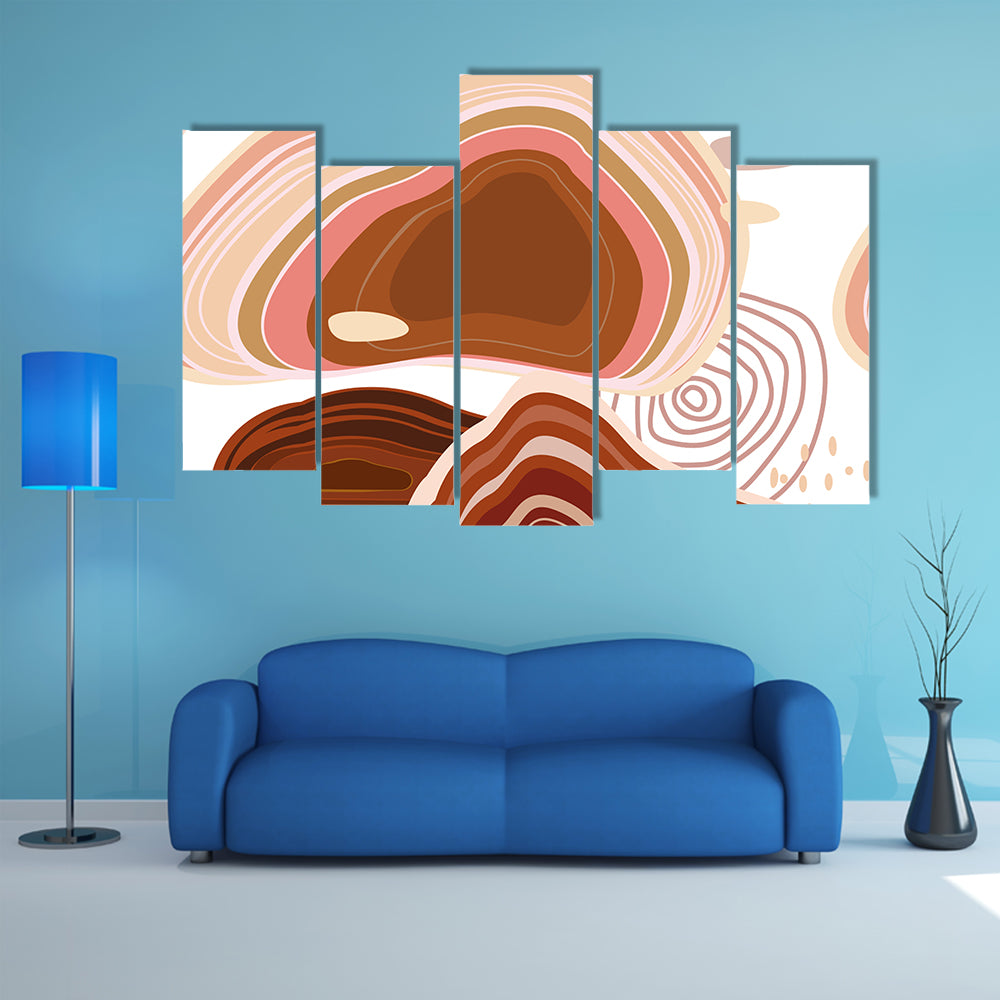 Banded Agate Mountains Pattern Canvas Wall Art