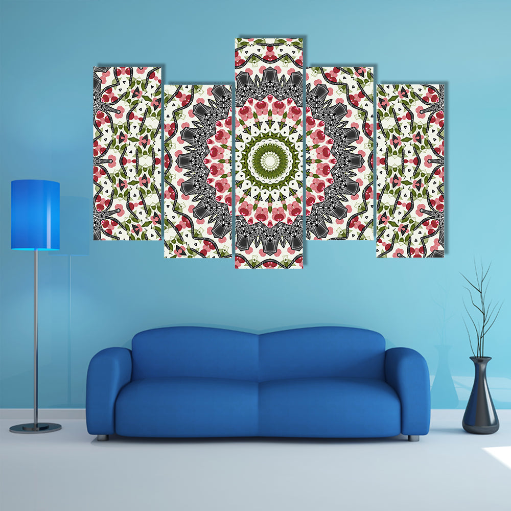 Geometric Mandala Pattern Canvas Wall Art