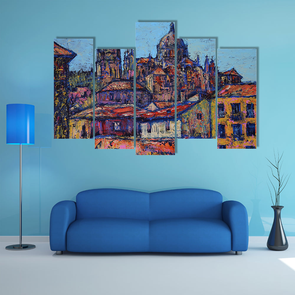 Salamanca Old City Street Canvas Wall Art