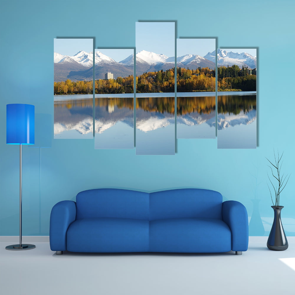 Anchorage Coastline in Alaska Canvas Wall Art