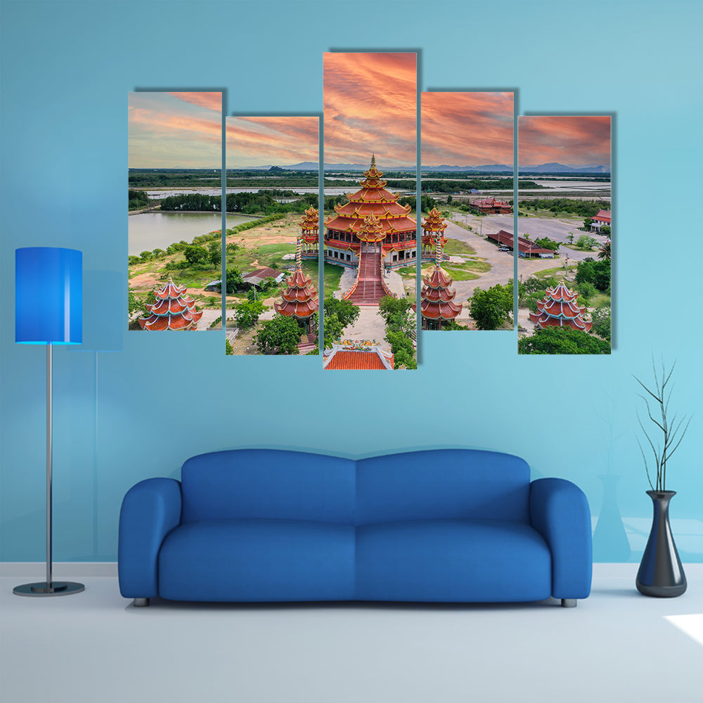 Wat Petch Suwan Chinese Temple In Thailand Canvas Wall Art