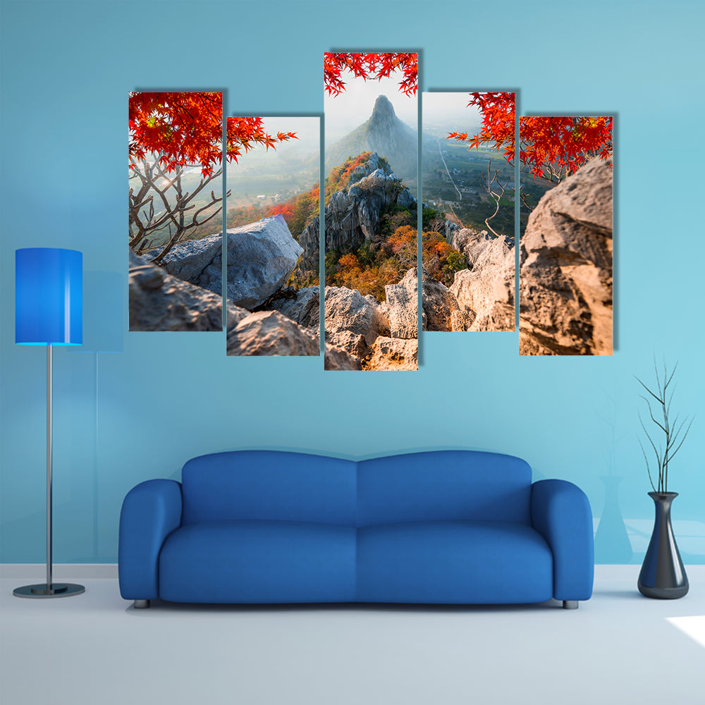 Scenic Khao No Nakhon Sawan Mountain In Thailand Canvas Wall Art