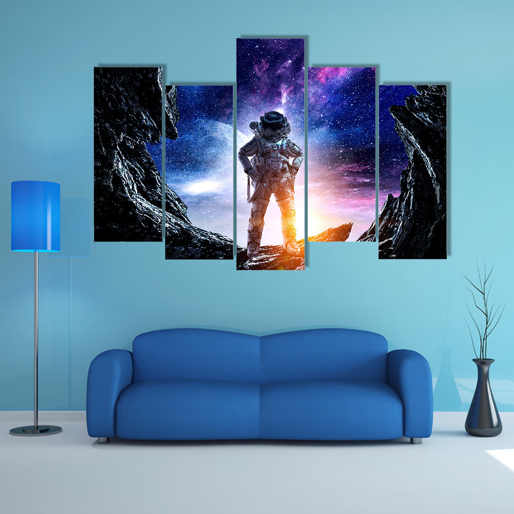 Astronaut at Spacewalk Canvas Wall Art