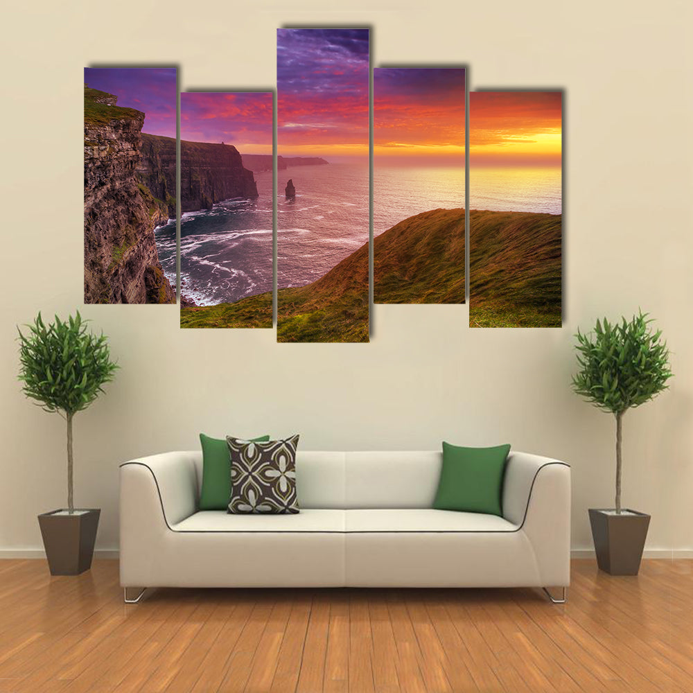 Sunset at the Cliffs of Moher Canvas Wall Art