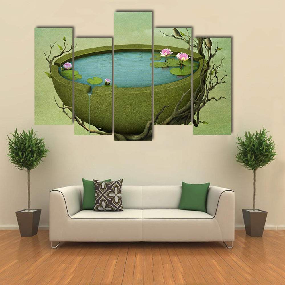 Greeting Card Illustration Canvas Wall Art