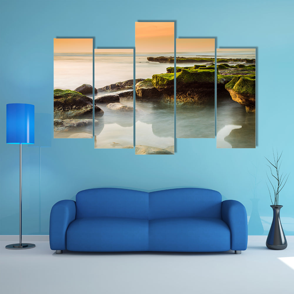Rocky Del Mar Coastline Canvas Wall Art