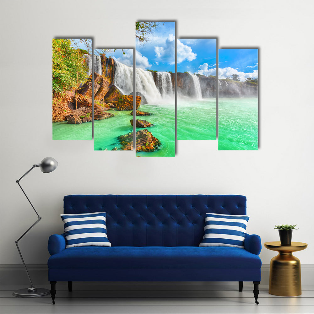 Dry Nur Waterfall In Vietnam Canvas Wall Art
