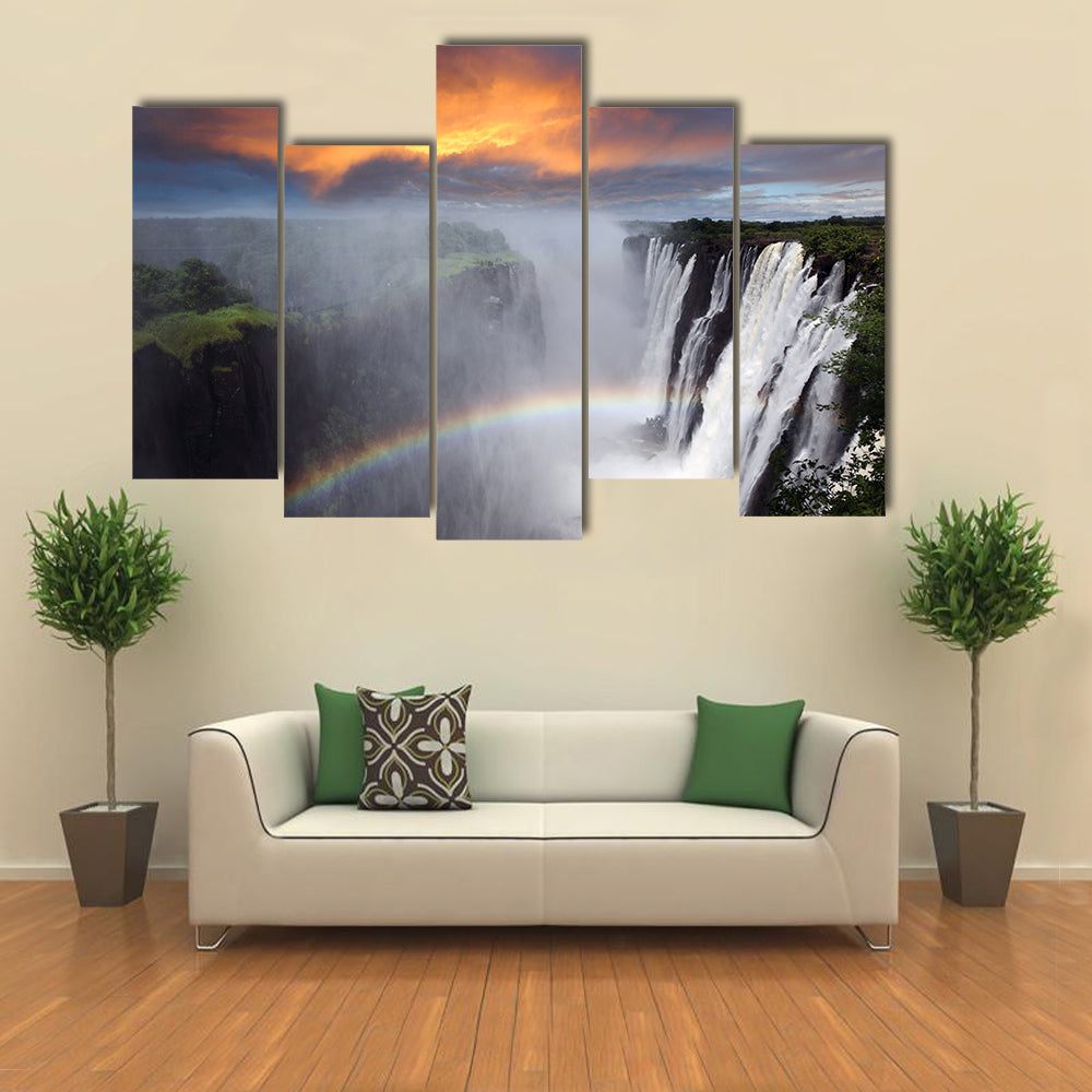 Victoria Falls In Zambia Canvas Wall Art