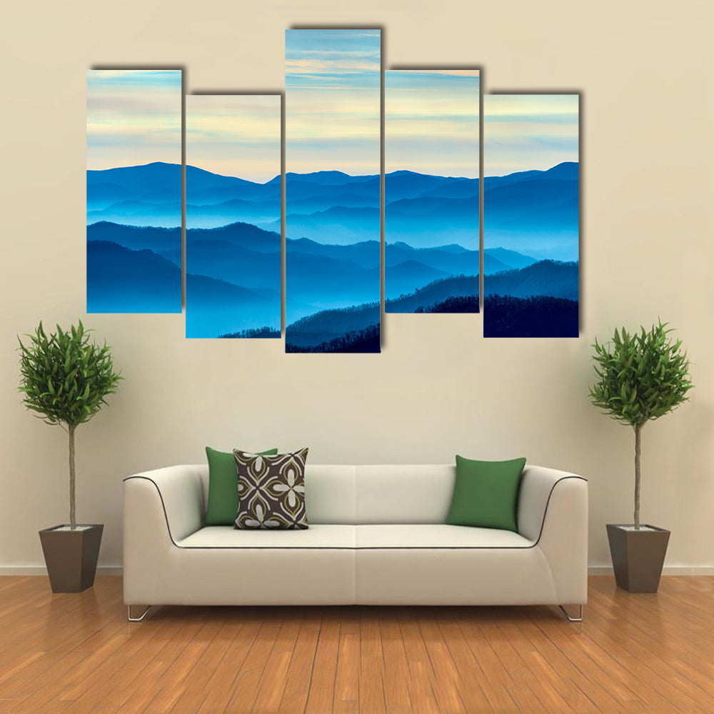 Smoky Mountains Morning Mist Canvas Wall Art