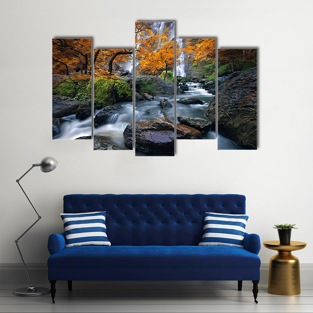 Konglan Waterfall In Kampangpejt Province Thailand Canvas Wall Art