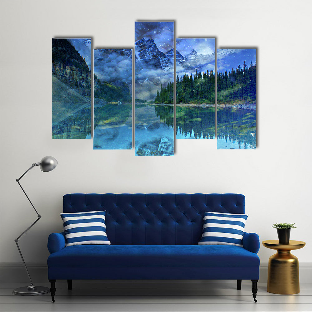 Moraine Lake In Banff Canvas Wall Art