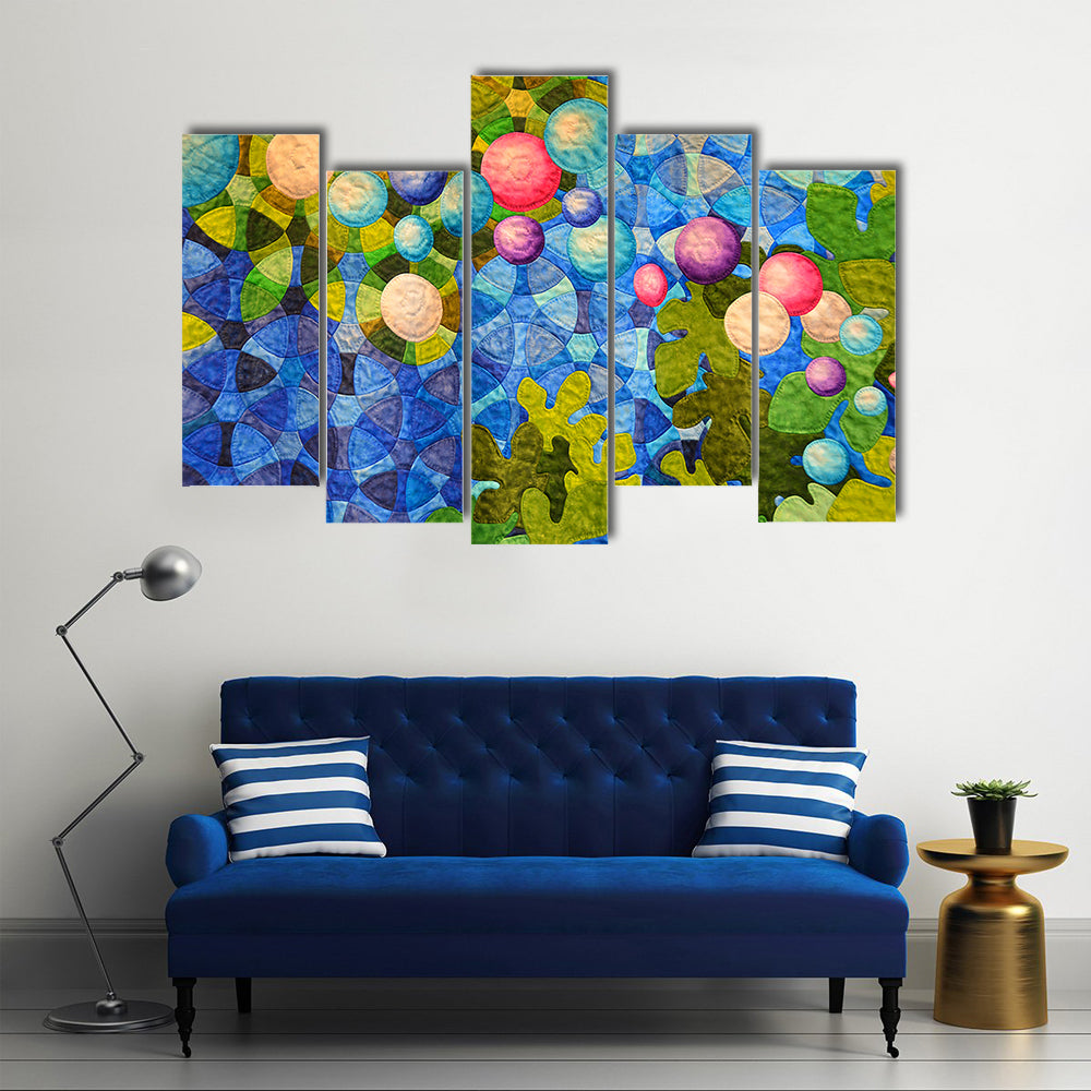Contemporary Patchwork Quilt Canvas Wall Art