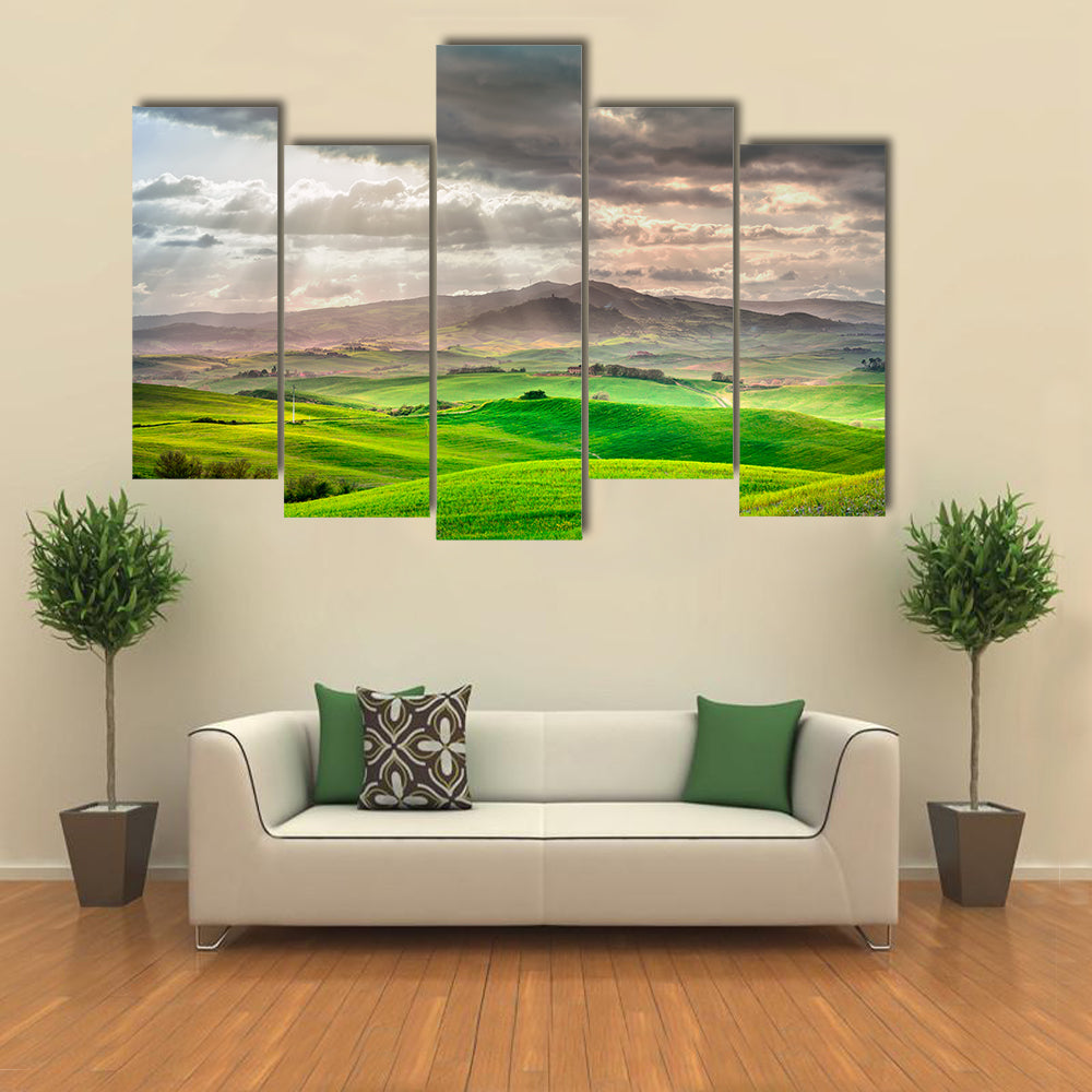 Tuscany Rolling Hills Farm Canvas Wall Art
