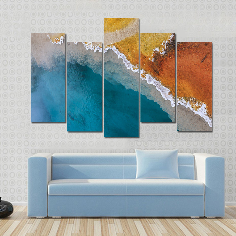 Hot Spring In Yellowstone National Park In Wyoming Canvas Wall Art