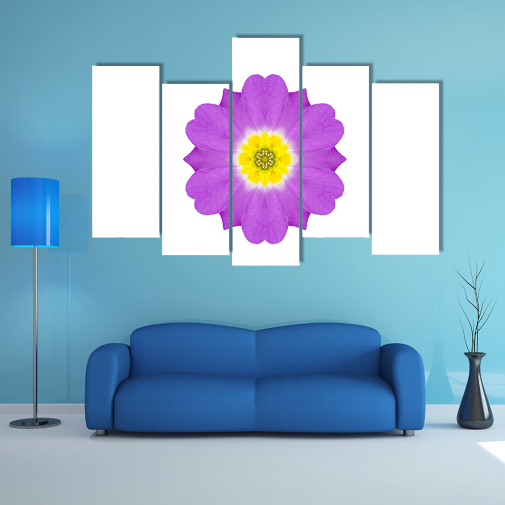 Purple Kaleidoscopic Flower Canvas Wall Art