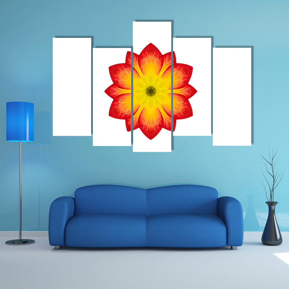 Primrose Mandala Flower Canvas Wall Art