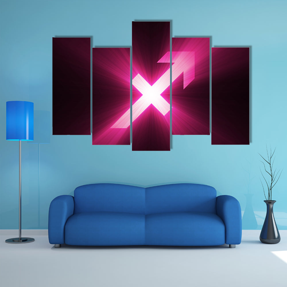 Sagittarius Horoscope Symbol Canvas Wall Art