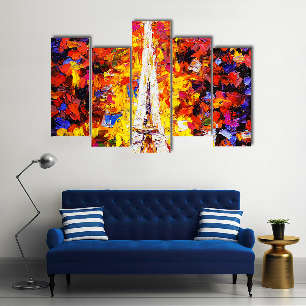 Eiffel Tower In Paris Canvas Wall Art