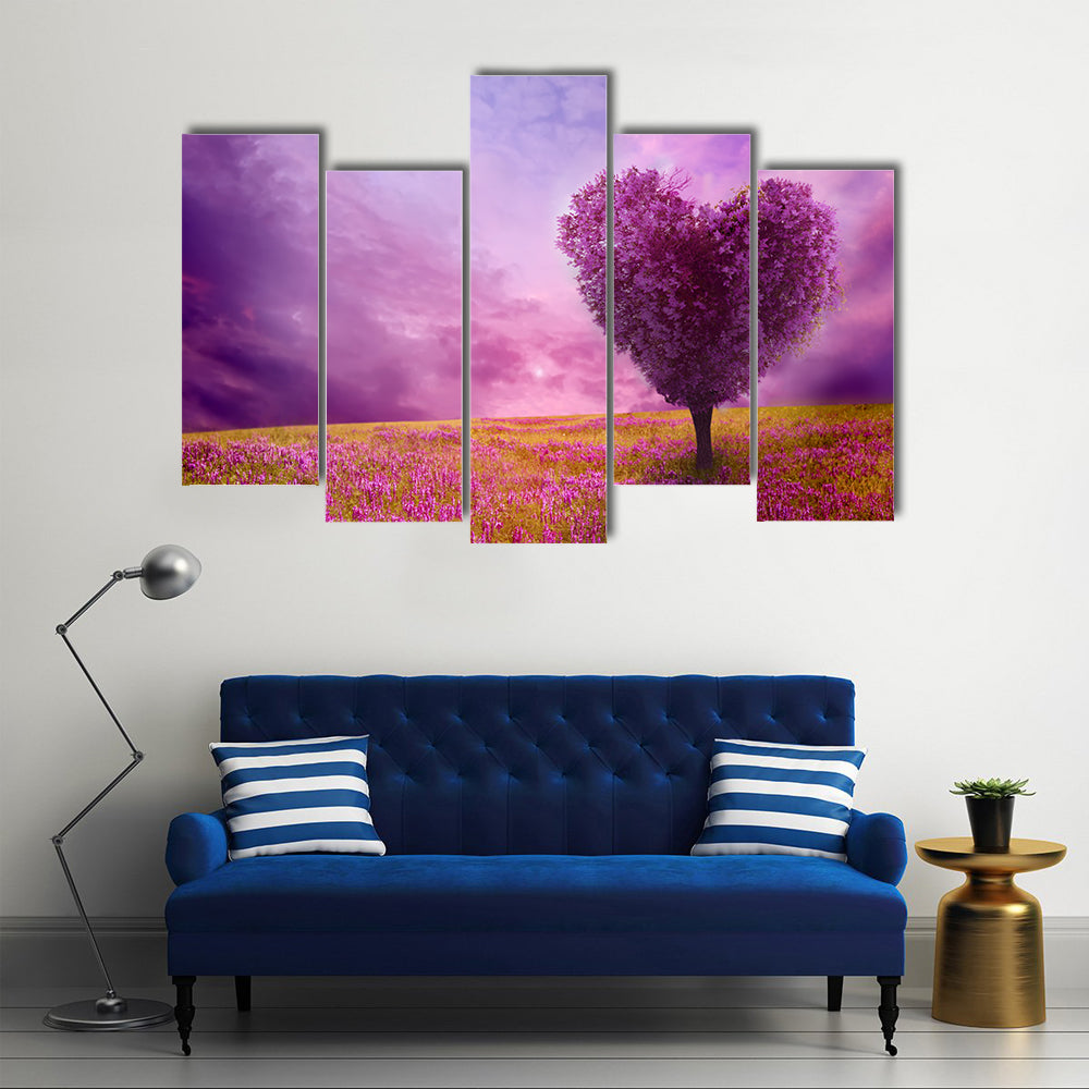 Tree of Love in Spring Canvas Wall Art