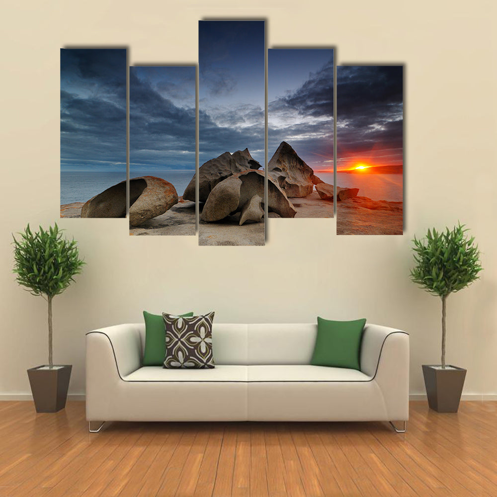 Remarkable Rocks on Kangaroo Island Beach Canvas Wall Art
