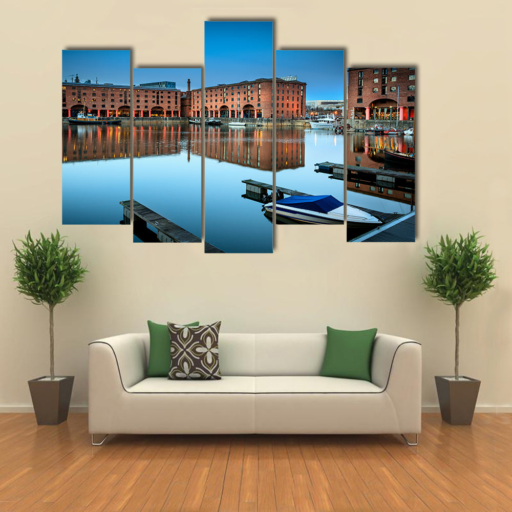 Albert Dock, Liverpool at Twilight Canvas Wall Art