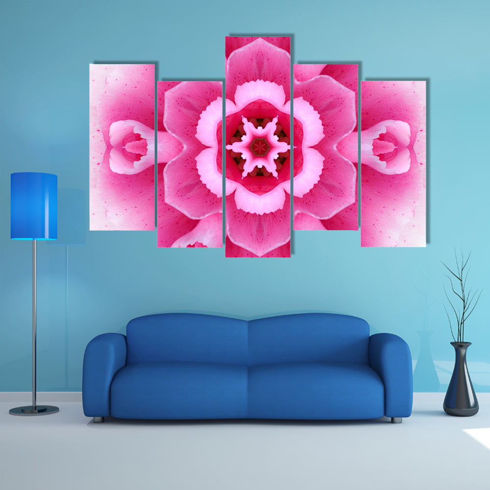 Pink Concentric Flower Canvas Wall Art