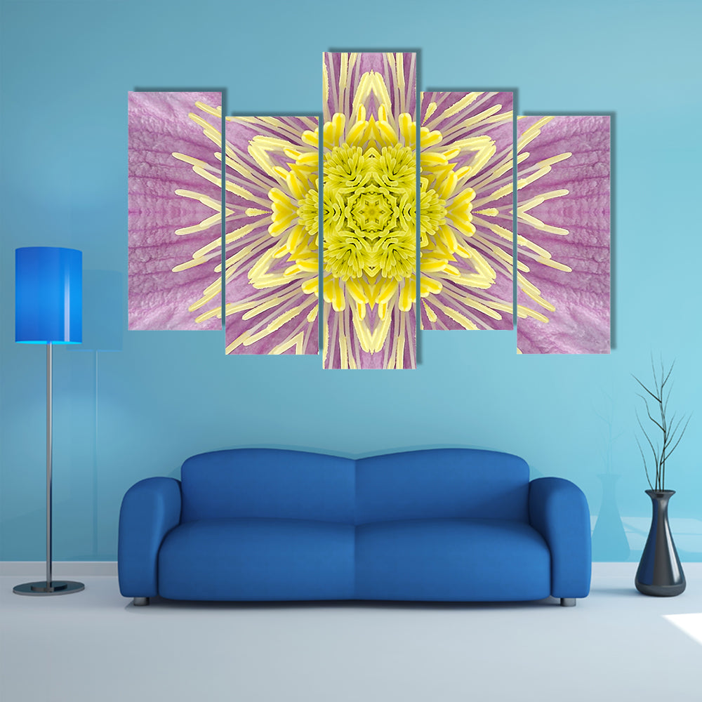 Mandala Kaleidoscope Flower Canvas Wall Art