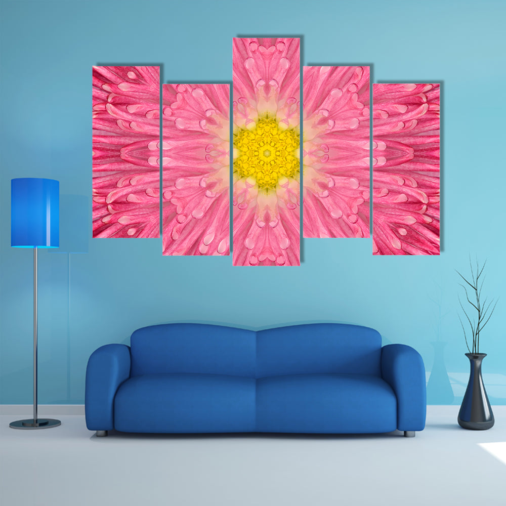 Daisy Pink Flower Canvas Wall Art