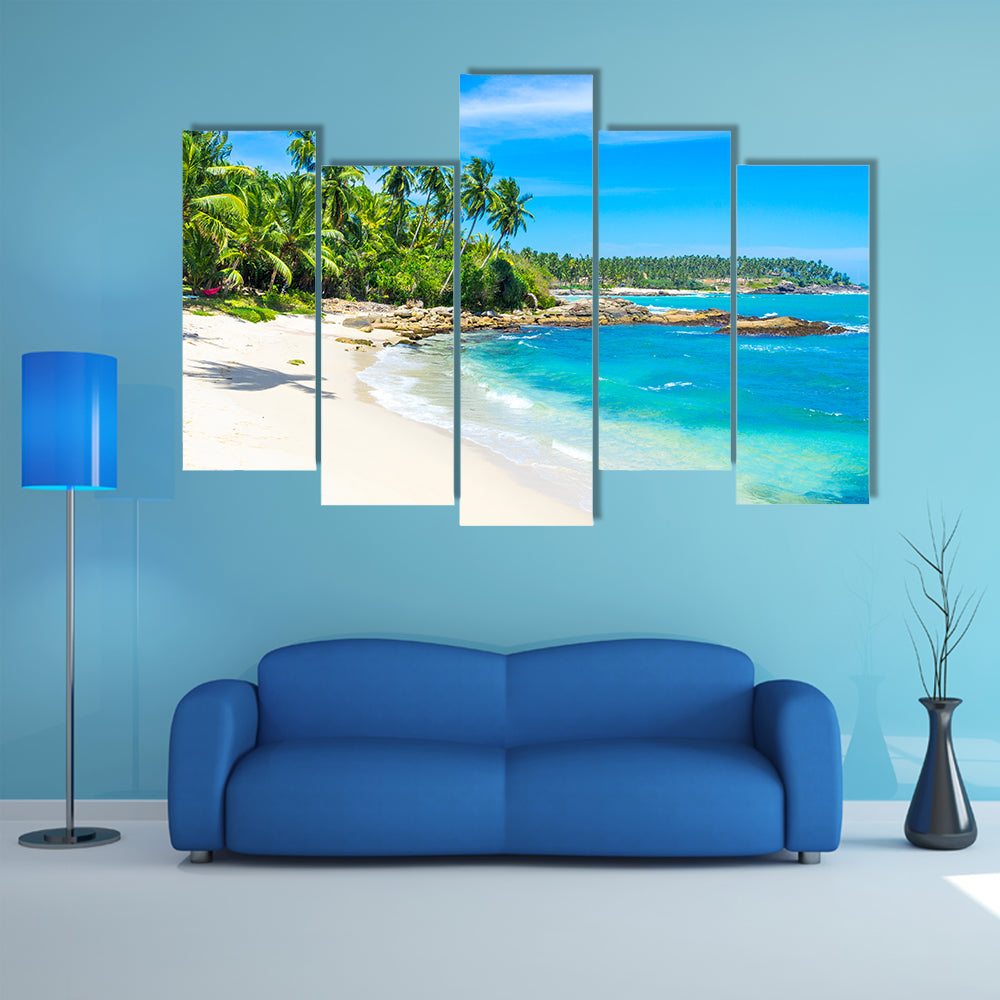 Tropical Beach In Sri Lanka Canvas Wall Art