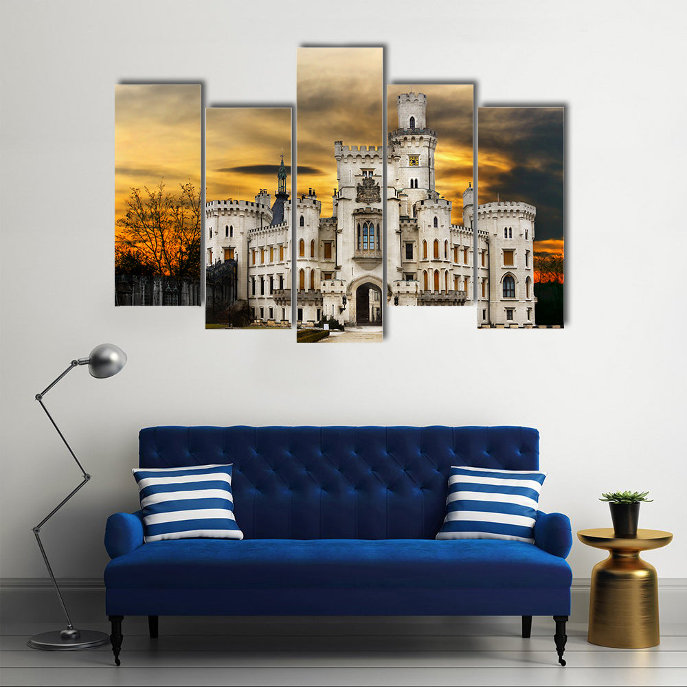 Hluboka Castle In Bohemia Canvas Wall Art